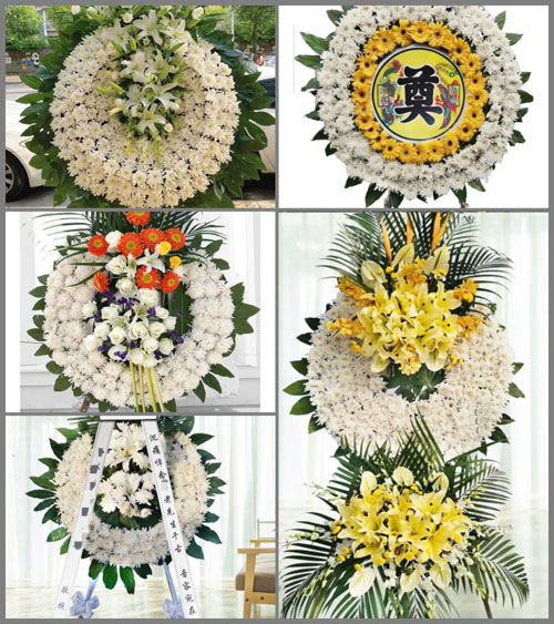 山东青岛莱西市沽河街道西道格庄村花圈速递